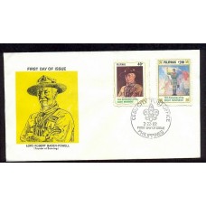 BOY SCOUT FILIPINAS 1982 SOBRE CON MATASELLO SCOUTS Y SERIE COMPLETA
